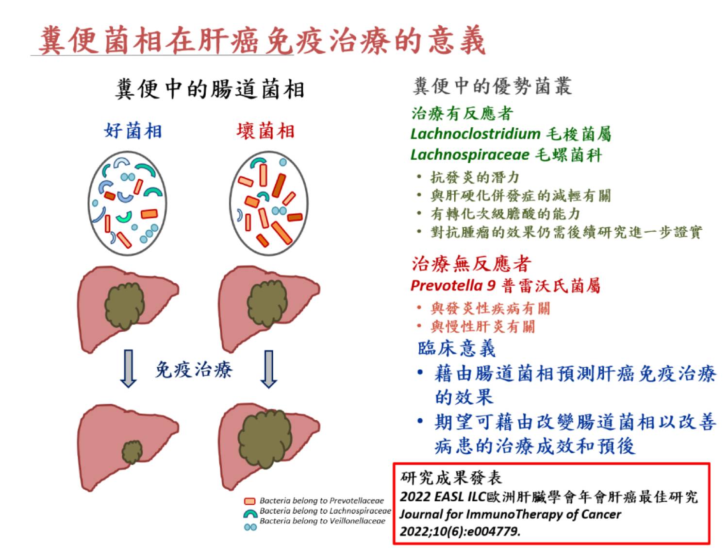 糞便菌相在肝癌免疫治療研究成果